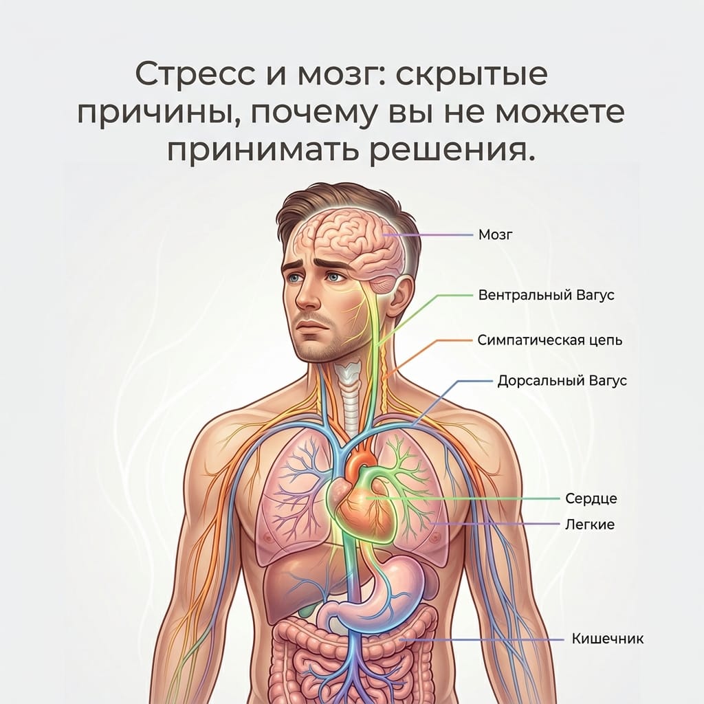 Стресс и мозг: скрытые причины, почему вы не можете принимать решения
