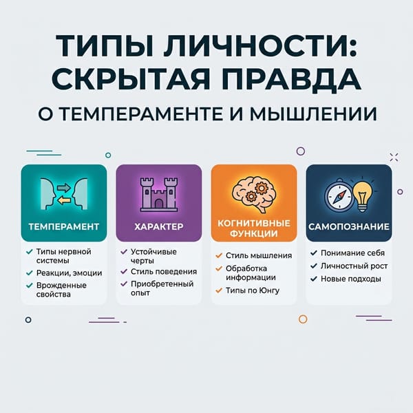 Типы личности: скрытая правда о вашем темпераменте и стиле мышления