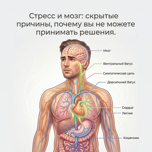 Стресс и мозг: скрытые причины, почему вы не можете принимать решения
