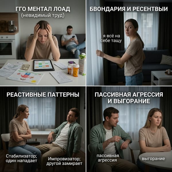 Выгорание в паре: секрет спасения отношений, когда один устал везти всё